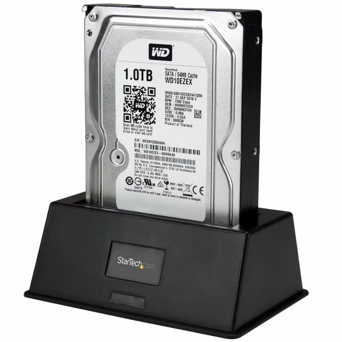 StarTech.com USB 3.0 Hard Drive Docking Station for 1 Drives SATA Hard Drive 2.5 x 3.5in, SDOCKU33BV
