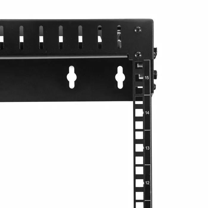 StarTech.com Black 15U Steel Server Rack with 2-Post Frame, RK15WALLOA