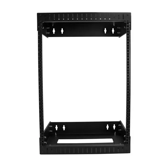 StarTech.com Black 15U Steel Server Rack with 2-Post Frame, RK15WALLOA