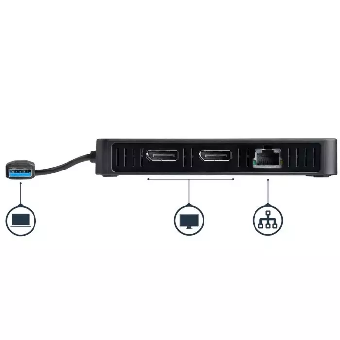StarTech.com Dual Monitor 4K USB 3.0 Docking Station with DisplayPort - 0 x USB Ports USB A, USBA2DPGB