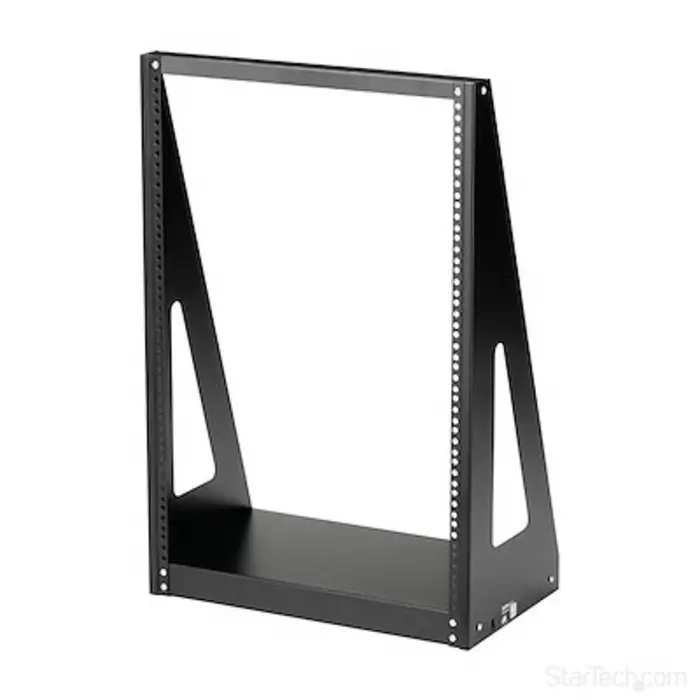 StarTech.com Black 16U Steel Server Rack with 2-Post Frame, 2POSTRACK16