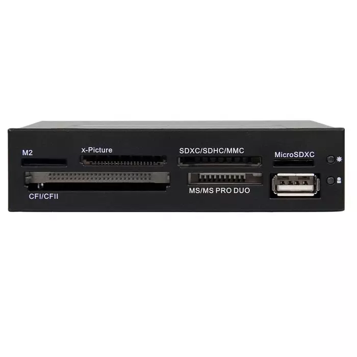 StarTech.com 7 Port USB 2.0 Internal Memory Card Reader for Multiple Memory Cards, 35FCREADBK3