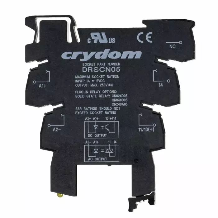 SENSATA/CRYDOM Relay Socket DRSCN DIN Rail, DRSCN05