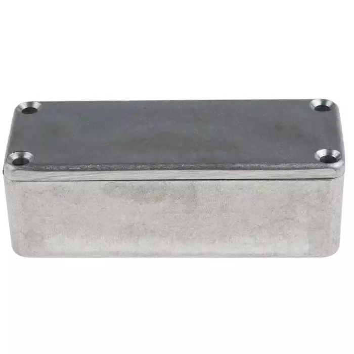 RS PRO Silver Die Cast Aluminium Enclosure IP66 Silver Lid 89.1 x 35 x 30.3 mm
