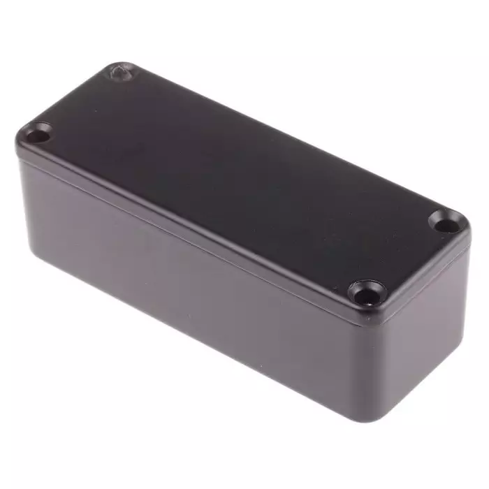 RS PRO Black Die Cast Aluminium Enclosure Black Lid 89.1 x 35 x 30.3 mm