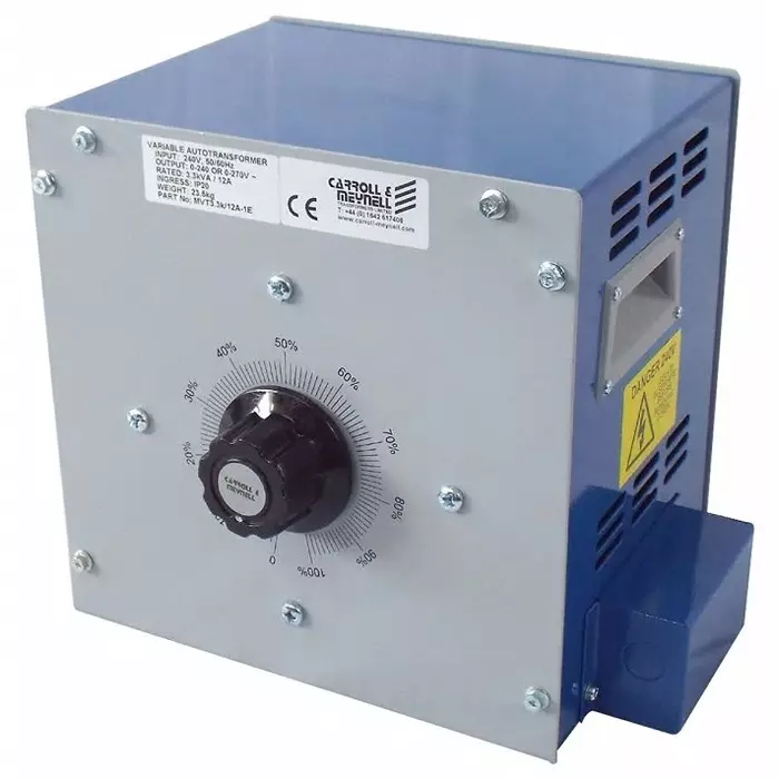 Carroll & Meynell 1 Phase 3.3kVA Variac 1 Output 240V, MVT3.3k/12A-1E