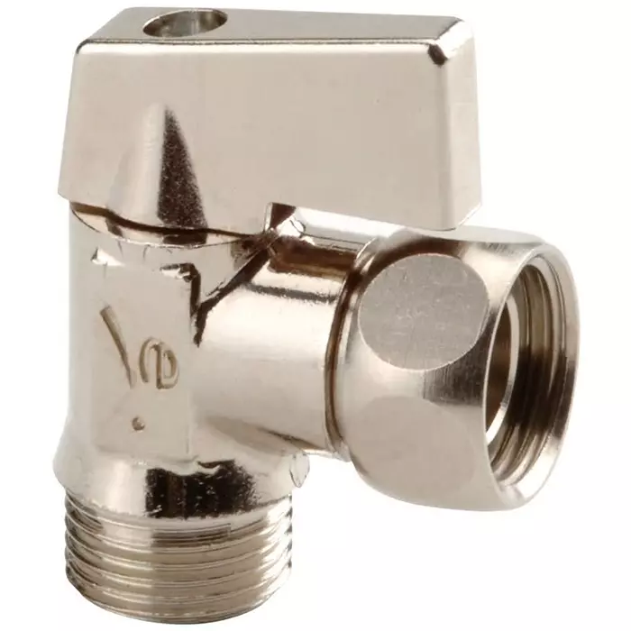 Sferaco Chrome Plated Brass 2 Way Ball Valve Threaded BSPP 3/8 inch 10 bar Operating Pressure, 689003