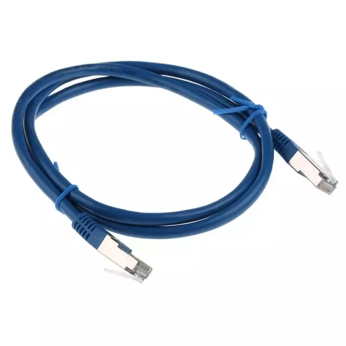 Decelect Ethernet Cable 1 m Cat5 Blue RJ45 to Male RJ45 Male F/UTP Shielded Terminated PVC Sheath, CR503B1CBL