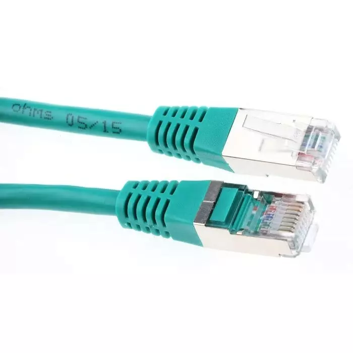 Decelect Ethernet Cable 2 m Cat5 Green RJ45 to Male RJ45 Male F/UTP Shielded Terminated PVC Sheath, CR503B2CVT