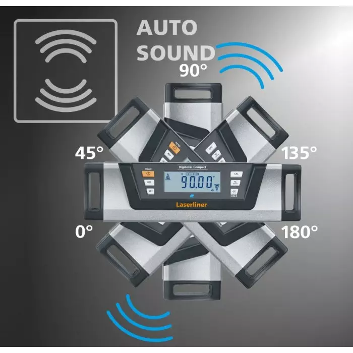 Laserliner Inclinometer 230x63x33 mm, ±0.5 mm/m Accuracy, Digital, 081.280A