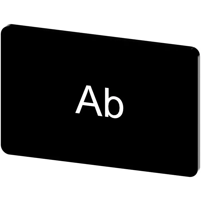 Siemens Labeling Plate, Ab, 3SU1900-0AD16-0AE0