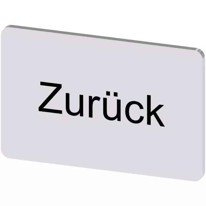 Siemens Labeling Plate, Zurück, 3SU1900-0AD81-0AG0