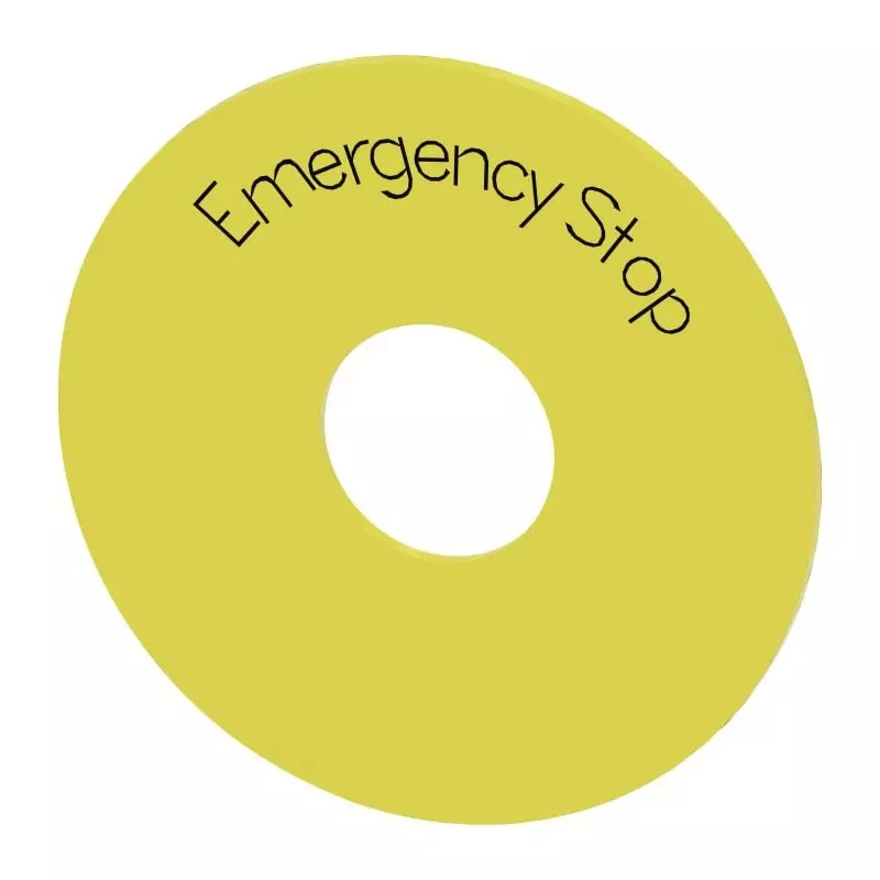 Siemens EMERGENCY STOP Plate, Emergency Stop, 3SU1900-0BB31-0DA0