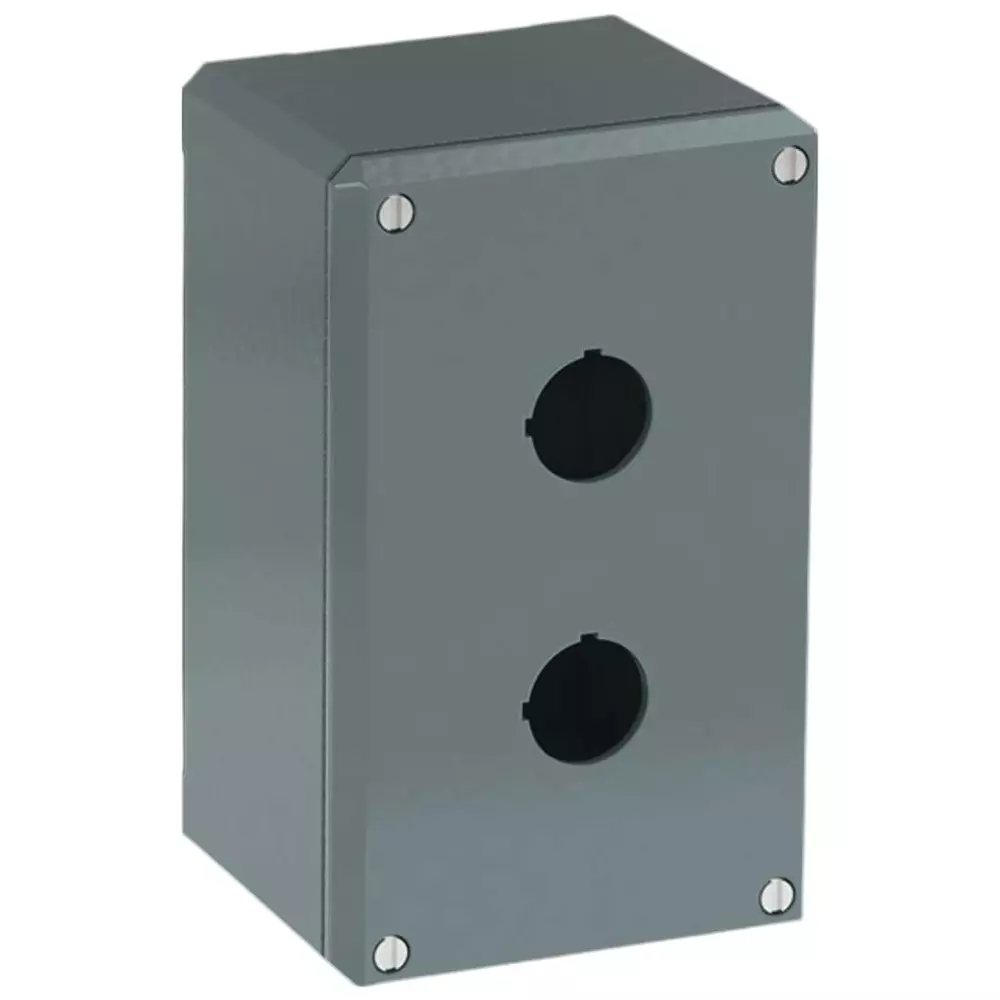 ABB Grey Aluminium Modular Metal Push Button Enclosure - 2 Hole, 1SFA170802R1002
