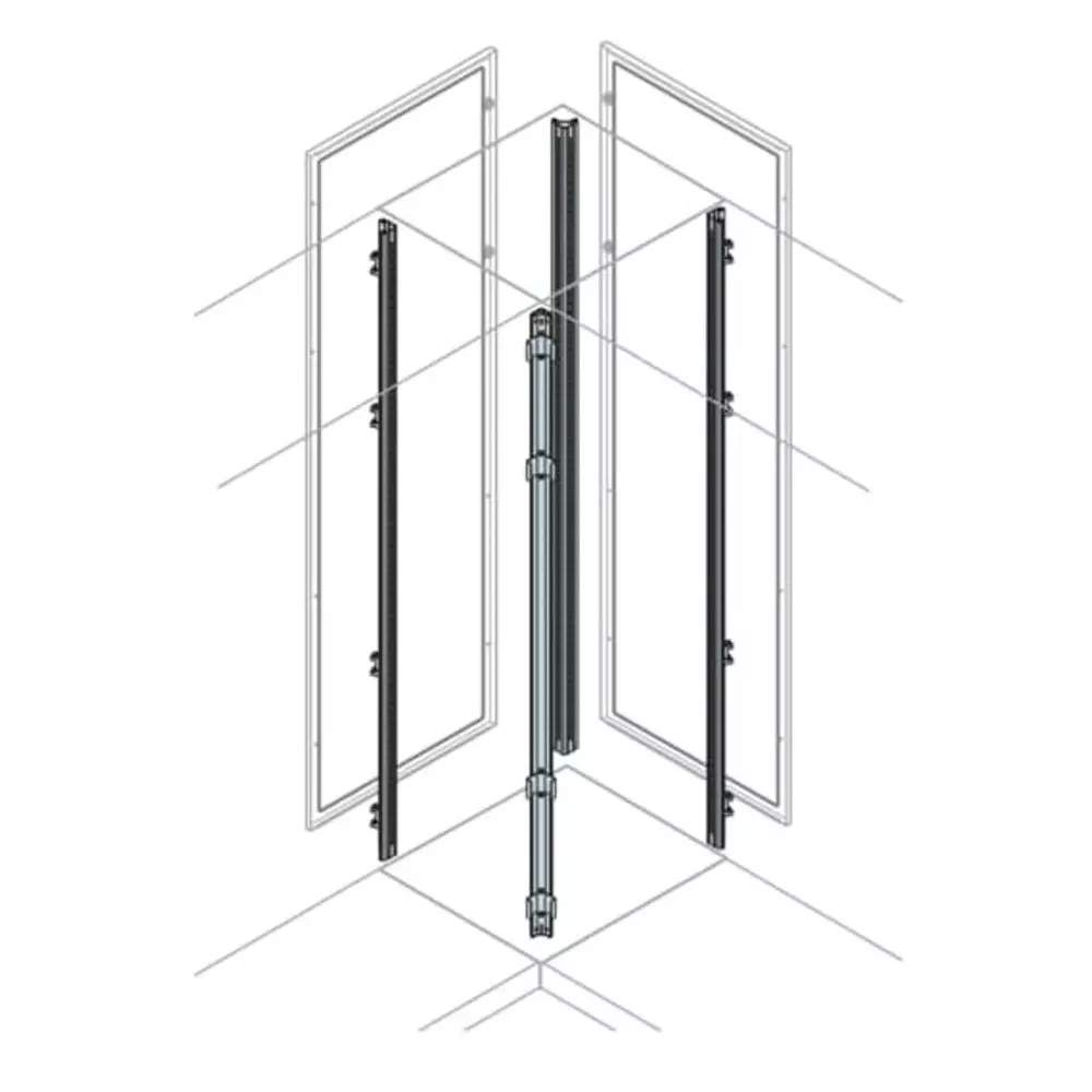 ABB AM2 Series Galvanised Steel Upright, 46.9mm W, 2.2m L For Use With IS2 Enclosures, EM2205