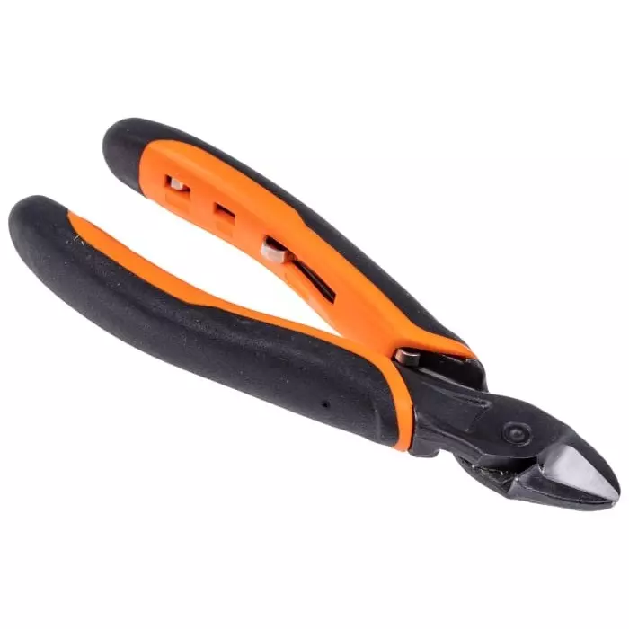 Bahco ERGO Side Cutting Plier with Self Opening 2-Component Handle and Phosphate Finish 140 mm, 2101G-140IP