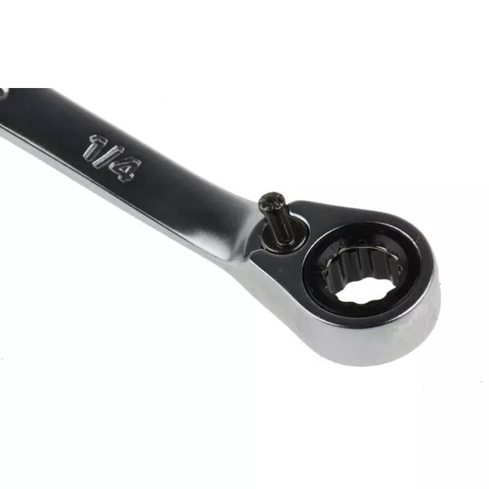 Bahco 1RZ Series Ratchet Spanner 1/4in Imperial Double Ended 128 mm Overall Length, 1RZ-1/4