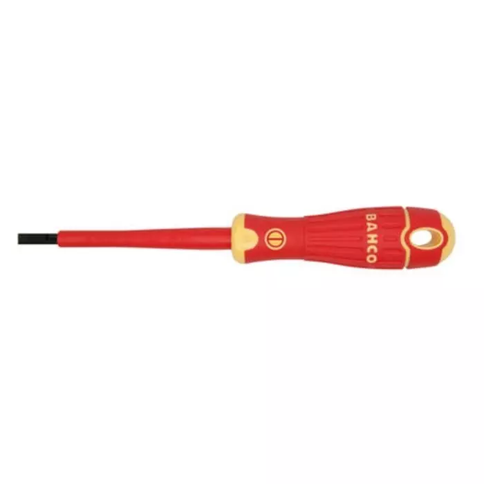 Bahco Slotted Screwdriver 6.5 x 1.2 mm Tip 150 mm Blade VDE/1000V 255 mm Overall Length, B196.065.150