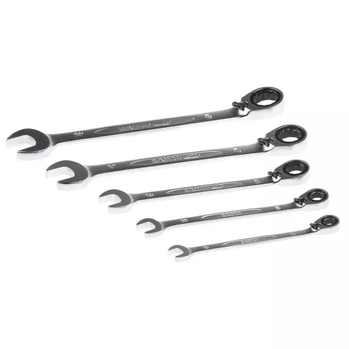 Bahco 1RM Series Ring Spanner Set 8-19 mm Alloy Steel, 1RM/S5 (Set of 5 Pcs)
