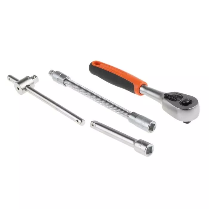 Bahco Standard Socket Set with Ratchet Imperial 1/4 inch 6 Point, S160AF (Set of 16 Pcs)