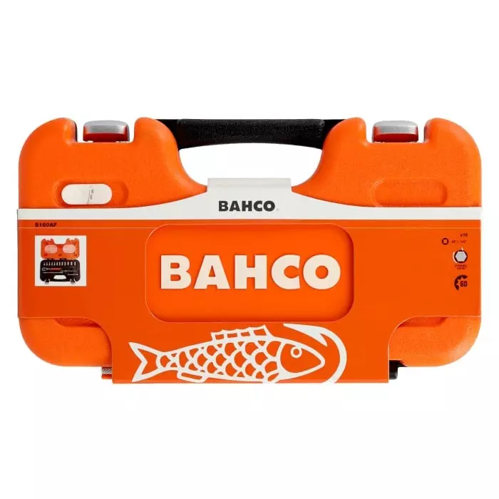 Bahco Standard Socket Set with Ratchet Imperial 1/4 inch 6 Point, S160AF (Set of 16 Pcs)