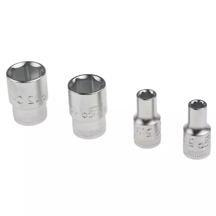 Bahco Deep Socket/Standard Socket/Bit Set Metric 1/4 inch with Ratchet 6 Point, SL25L (Set of 37 Pcs)