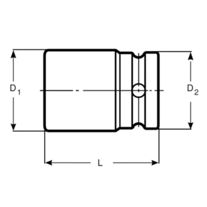 Bahco Deep Impact Socket Alloy Steel Blackened Finish 3/4 inch Square Drive, K8906M-24