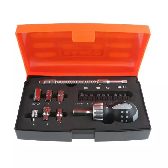 Bahco Driver Bit Set Hexagon, 808050S-18 (Set of 18 Pcs)