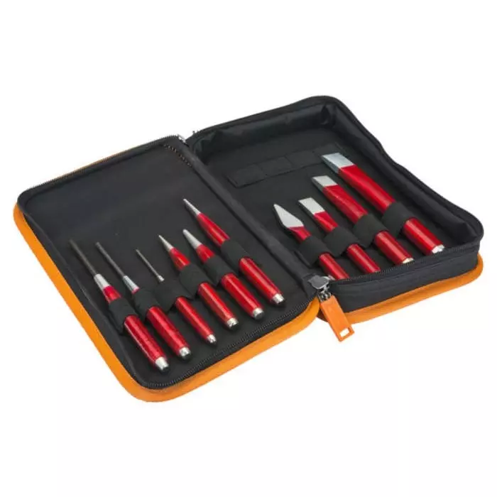 Bahco Punch Set Alloy Steel with Safety Impact Head, 3656/10 (Pack of 10 Pcs)