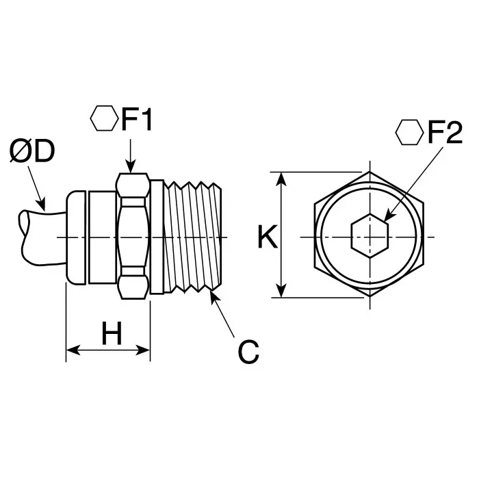 Legris LF3000 Series Straight Threaded Adaptor G 3/8 Male to Push In 12 mm Threaded-to-Tube Connection Style, 3101 12 17 (Pack of 2 Pcs)