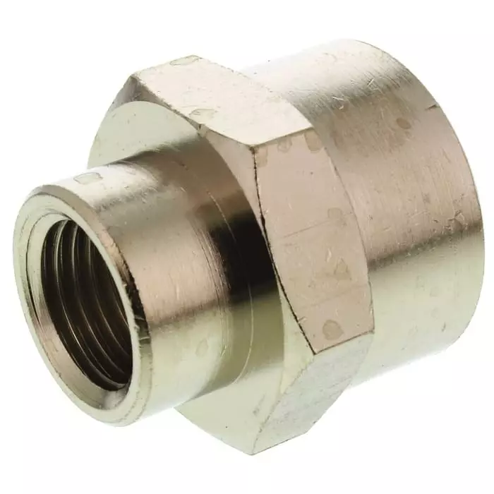 Legris LF3000 Series Straight Threaded Adaptor G 1/4 Female to G 1/2 Female Threaded Connection Style, 0902 13 21 (Pack of 5 Pcs)