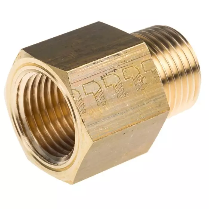 Legris Series Straight Threaded Adaptor R 1/2 Male to NPT 1/2 Female Threaded Connection Style, 0167 21 22 (Pack of 10 Pcs)