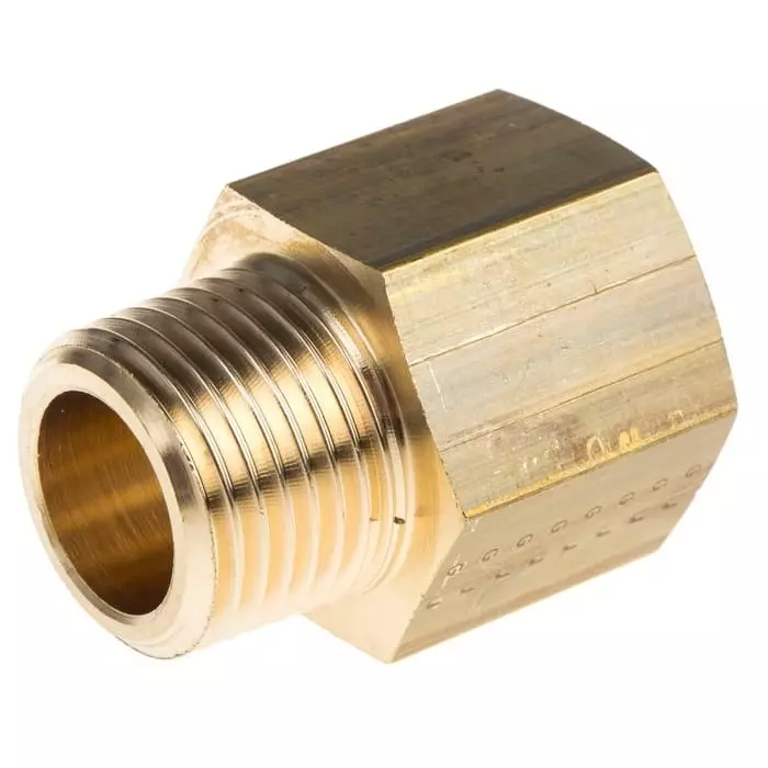 Legris Series Straight Threaded Adaptor R 1/2 Male to NPT 1/2 Female Threaded Connection Style, 0167 21 22 (Pack of 10 Pcs)