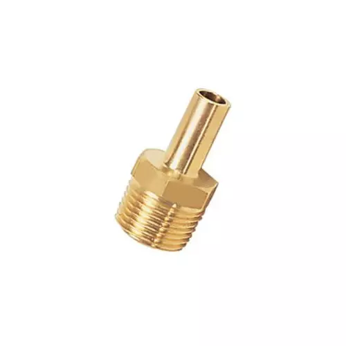 Legris Brass Pipe Fitting Straight Compression Stud Fitting Male BSPT 1/4in, 0120 08 13 (Pack of 10 Pcs)