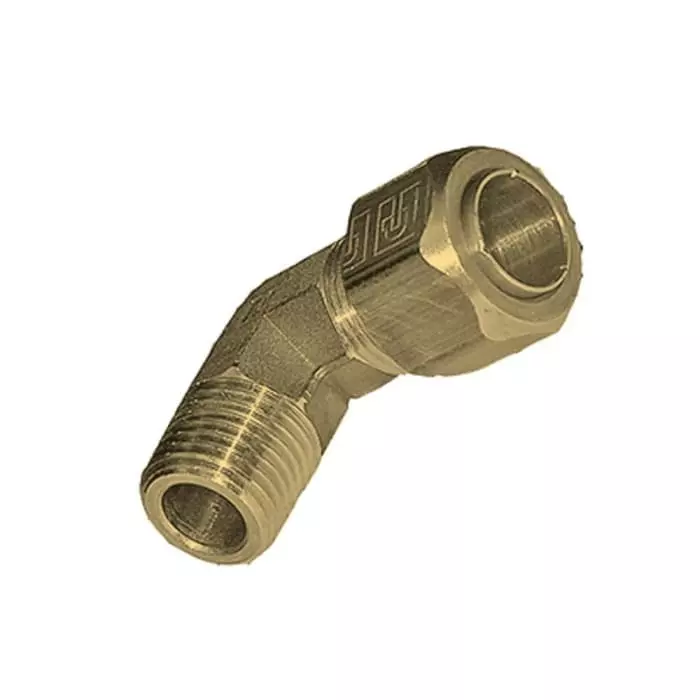 Legris Brass Pipe Fitting 90° Compression Stud Fitting Male BSPT 1/4 inch 8 mm, C3BMB8-1/4 (Pack of 10 Pcs)