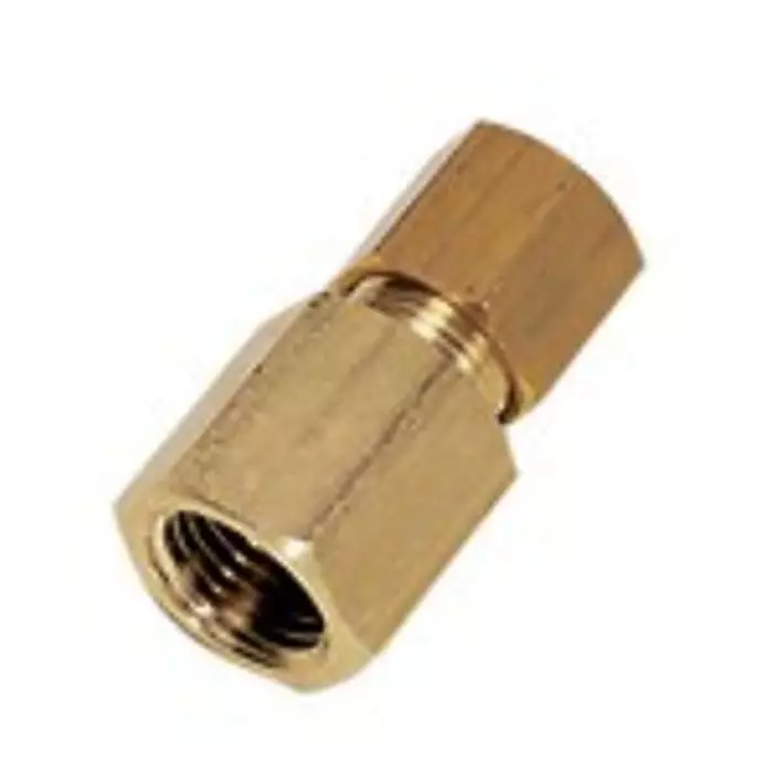 Legris Brass Pipe Fitting Straight Push Fit Compression Olive Female BSPP 1/4 inch BSPP 1/4 inch 12 mm, 0114 12 13 (Pack of 10 Pcs)
