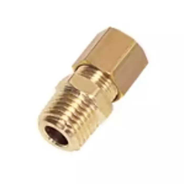 Legris Brass Pipe Fitting Straight Push Fit Compression Olive Male BSPT 3/8 inch BSPT 3/8 inch 6 mm, 0105 06 17 (Pack of 10 Pcs)