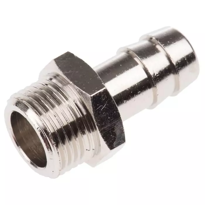 Legris LF3000 Series Straight Threaded Adaptor G 3/8 Male to Push In 10 mm Threaded-to-Tube Connection Style, 0931 10 17 (Pack of 5 Pcs)
