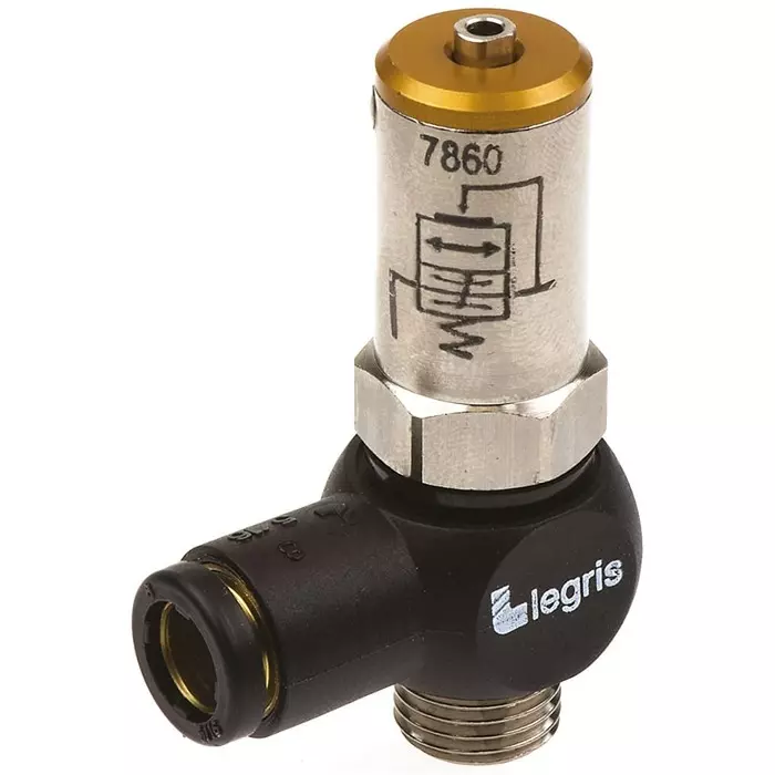 Legris Pneumatic Soft Start Valve G 1/4 Male 8 mm Tube Size 10 Bar, 7860 08 13