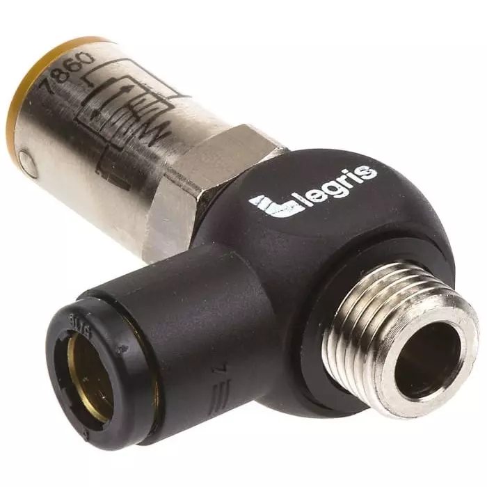 Legris Pneumatic Soft Start Valve G 1/4 Male 8 mm Tube Size 10 Bar, 7860 08 13