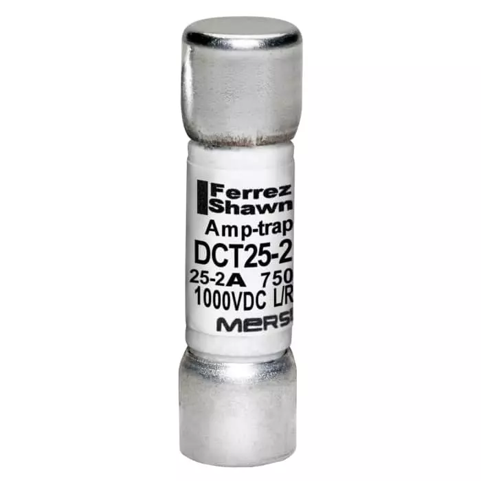 Mersen Melamine Cartridge Fuse 25 A 1 kV DC 10x38 mm, DCT25-2