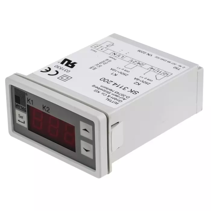 Rittal SK Changeover Enclosure Thermostat 24 V DC 230 V AC +5 to +55 °C, 3114200