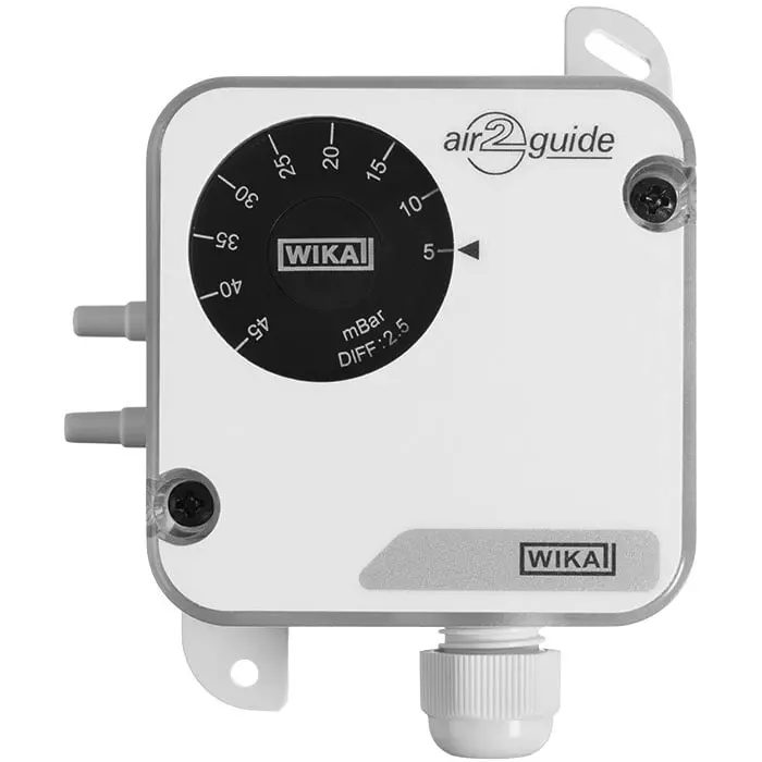 WIKA Pressure Switch 1mbar to 15 mbar Max. Operating Pressure, 48612013
