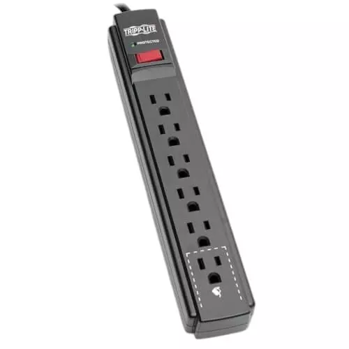 TRIPP LITE Standard Series Surge Protector 6 Outlet 20 A Current 110 to 126 VAC Voltage Rating, TLP615B