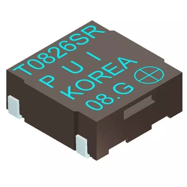 PUI AUDIO Transducers Electromagnetic Board Mount 90 dBA Sound Pressure Level, SMT-0826-S-R