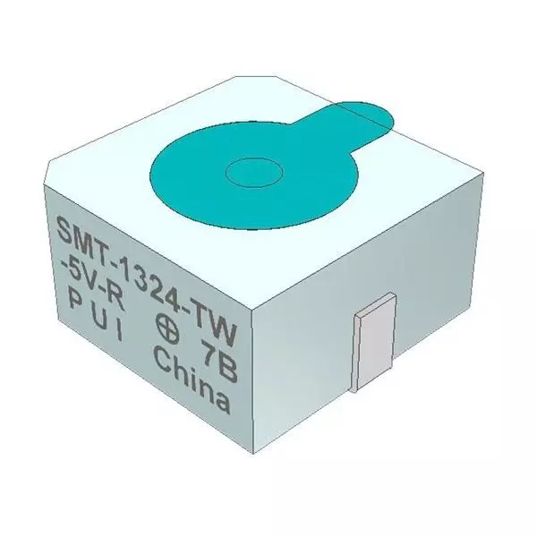 PUI AUDIO Transducers Electromagnetic Board Mount 85 dBA Sound Pressure Level, SMT-1324-TW-5V-R