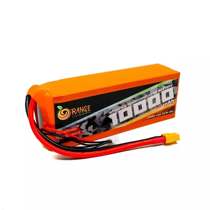 Orange 14.8V 10000 mAh 25C 4S Lithium Polymer Battery Pack