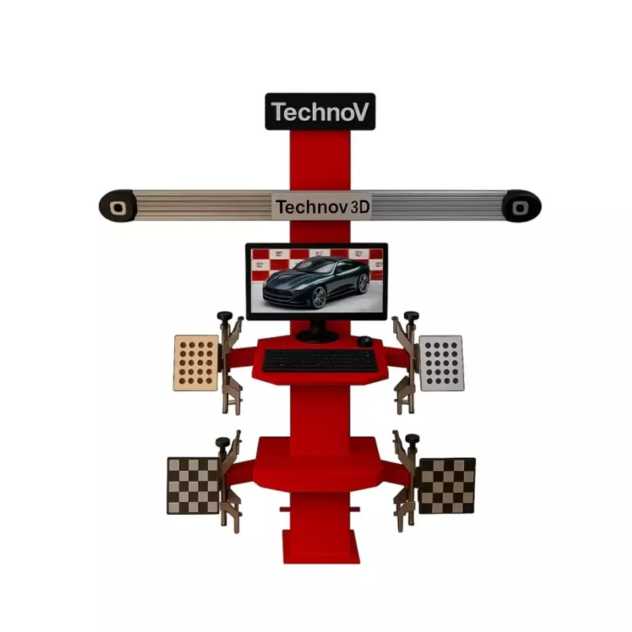 TechnoV 3D Wheel Alignment 0°C – 50°C Operating Temperature AC 220 V Dual High-Resolution Digital Cameras 50 Hz, TS3DWA1