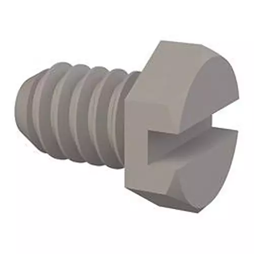 ESSENTRA COMPONENTS Hex Slotted Screw, M3X0.5 Thread, 6Mm, 50M030050K006