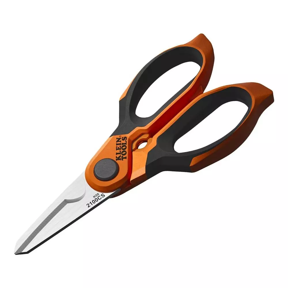 KLEIN TOOLS Electrician Scissor, 7.14", Cable Strip, 2100Cs